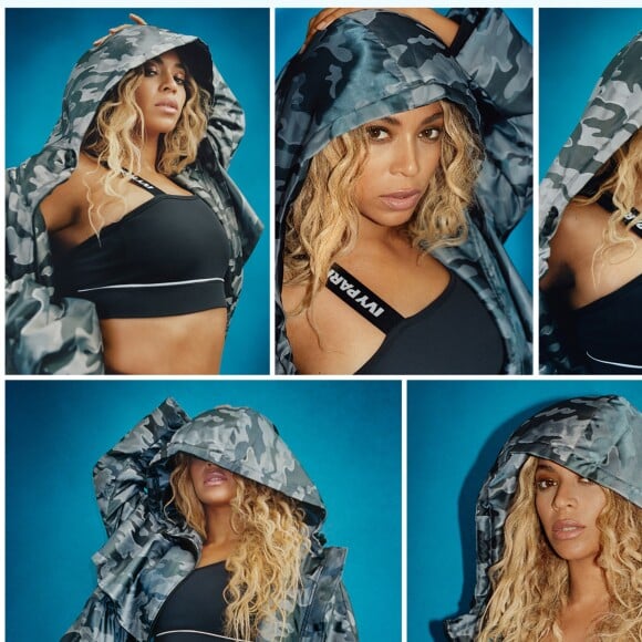 Beyoncé pose en personne pour la promotion de sa collection "Ivy Park" automne hiver 2016/2017 à New York le 22 novembre 2016.