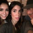 Nina Dobrev retrouve son ex Ian Somerhalder et sa femme Nikki Reed pour un dîner à Atlanta. Photo publiée sur Instagram le 8 février 2017