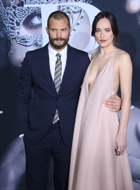 Jamie Dornan, Dakota Johnson lors de la première du film "Cinquante nuances plus sombres" (Fifty Shades Darker) au Ace Hotel à Los Angeles, le 2 février 2017. © F. Sadou/AdMedia via ZUMA Wire/Bestimage02/02/2017 - Los Angeles