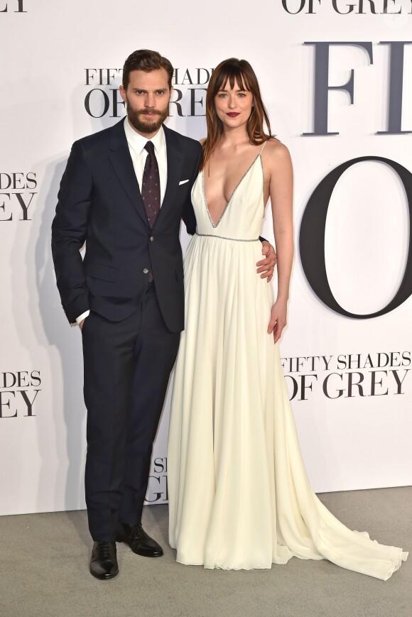 Dakota Johnson et Jamie Dornan - Avant-première du film "50 nuances de Grey" à Londres, le 12 février 2015.