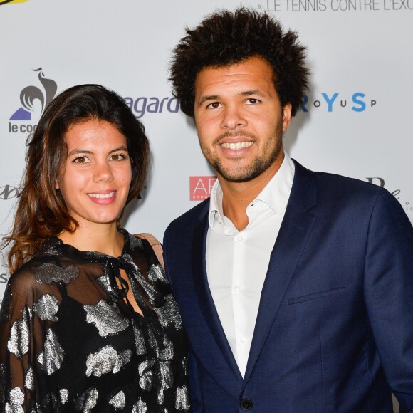 Jo-Wilfried Tsonga et sa compagne Noura, enceinte - Soirée de gala des 20 ans de l'association "Fête le Mur" de Yannick Noah au Chalet des Iles à Paris le 9 novembre 2016. © Coadic Guirec/Bestimage