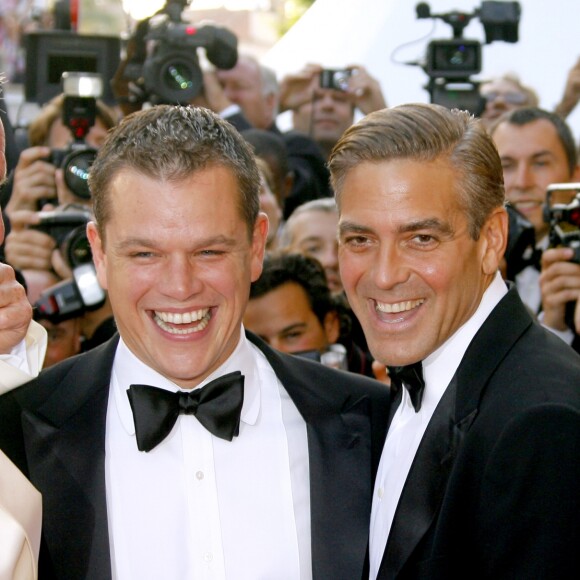 Matt Damon et George Clooney à Cannes en 2007.