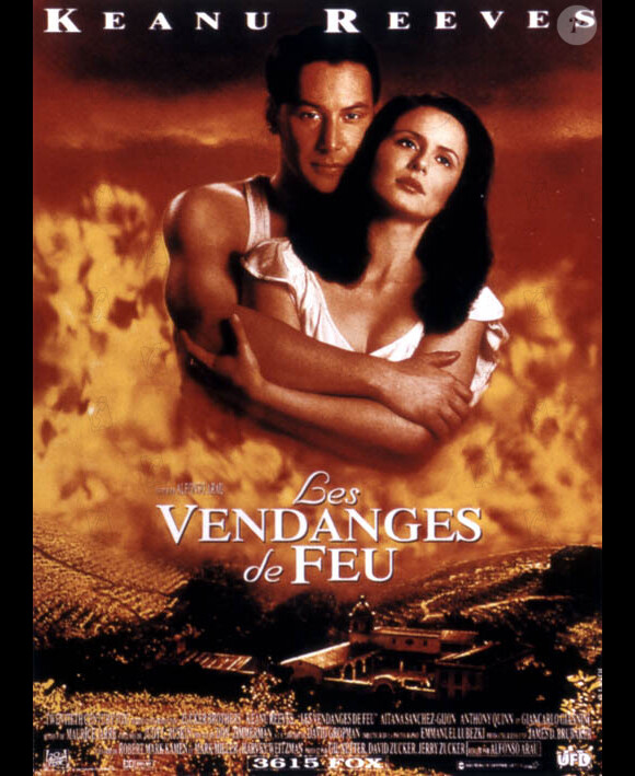 Affiche du film "Les Vendanges de feu" d'Alfonso Arau, sorti en 1995.