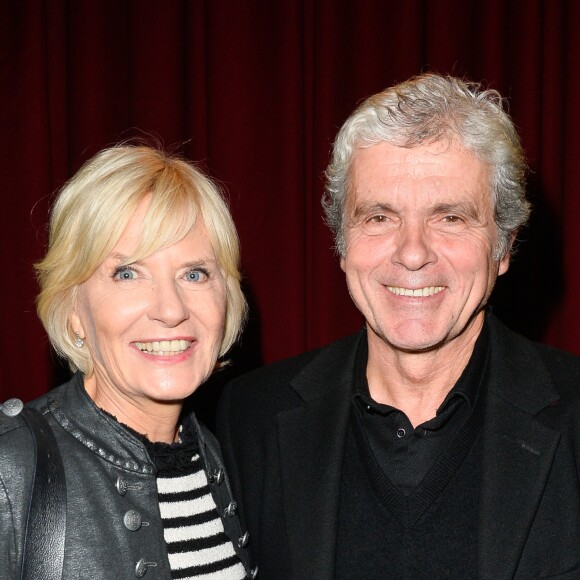 Exclusif - Claude Sérillon et sa femme Catherine Ceylac - Représentation de la pièce "Pleins Feux" au théâtre Hébertot à Paris le 2 février 2017. © Coadic Guirec/Bestimage