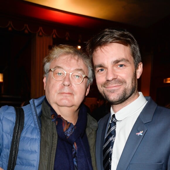 Exclusif - Dominique Besnehard et Bruno Julliard - Représentation de la pièce "Pleins Feux" au théâtre Hébertot à Paris le 2 février 2017. © Coadic Guirec/Bestimage