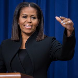 Michelle Obama - Débat à la Maison Blanche après une projection de film sur les femmes noires qui ont travaillées à la NASA à Washington le 15 décembre 2016.