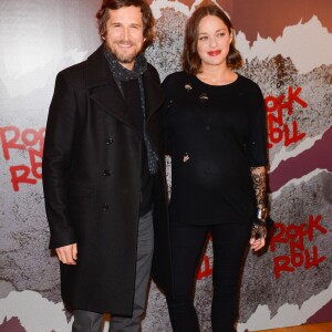 Guillaume Canet et sa compagne Marion Cotillard enceinte - Avant-première du film "Rock'n Roll" au Pathé Beaugrenelle à Paris le 13 février 2017. © Coadic Guirec / Bestimage