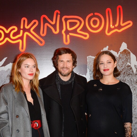 Camille Rowe-Pourcheresse, Guillaume Canet et sa compagne Marion Cotillard enceinte - Avant-première du film "Rock'n Roll" au Pathé Beaugrenelle à Paris le 13 février 2017. © Coadic Guirec / Bestimage