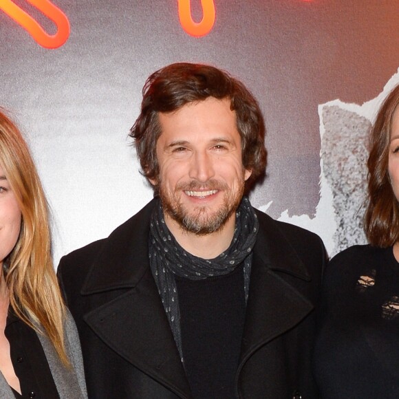 Camille Rowe-Pourcheresse, Guillaume Canet et sa compagne Marion Cotillard enceinte - Avant-première du film "Rock'n Roll" au Pathé Beaugrenelle à Paris le 13 février 2017. © Coadic Guirec / Bestimage