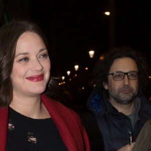 Marion Cotillard enceinte arrive à l'avant-première du film "Rock'n Roll" au Pathé Beaugrenelle à Paris le 13 février 2017. © Lionel Urman /Bestimage