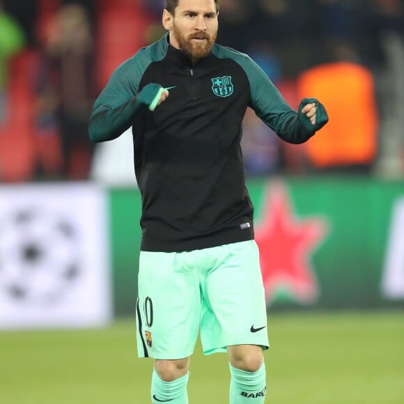 Lionel Messi lors du match de Ligue des Champions, 8ème de finale, Paris Saint-Germain contre le FC Barcelona au parc des Princes à Paris, France, le 14 février 2017. Le PSG a remporté le match sur le score de 4-0. © Cyril Moreau/Bestimage