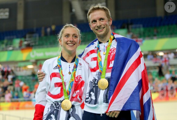 Jason Kenny et Laura Trott en or aux JO de Rio le 16 août 2016.