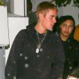 Justin Bieber quitte le restaurant Serafina, avec du sang sur les doigts, le 11 février 2017 à Los Angeles