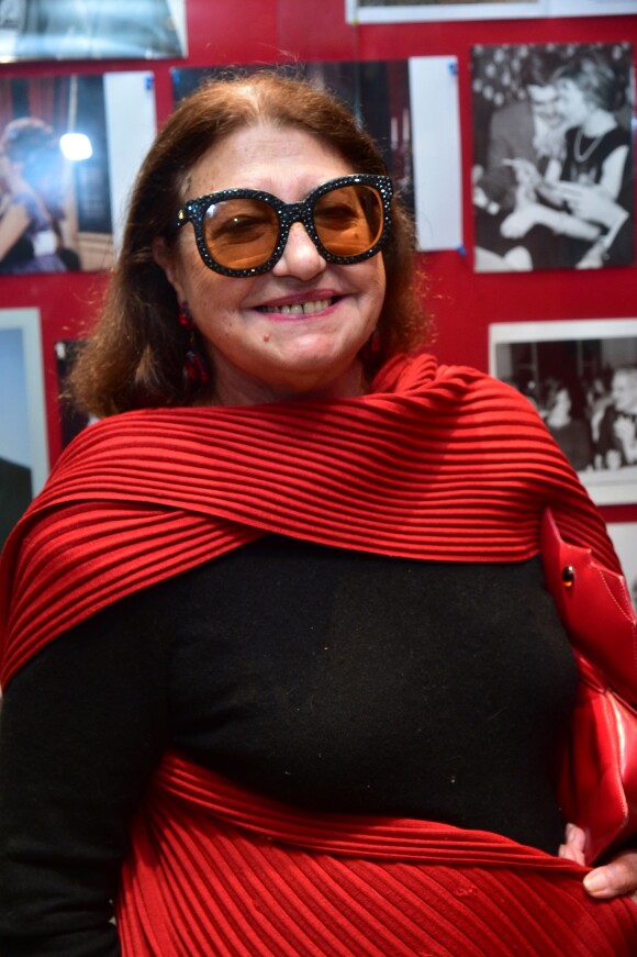 Rétro - Décès de la styliste Emmanuelle Khanh - Exclusif - Emmanuelle Khanh - Hommage à Omar Sharif au cinéma Mac Mahon à Paris. Le 13 septembre 2015