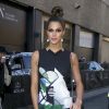 Iris Mittenaere, Miss Univers et Miss France 2016, arrive à la fashion week à New York le 15 février 2017.