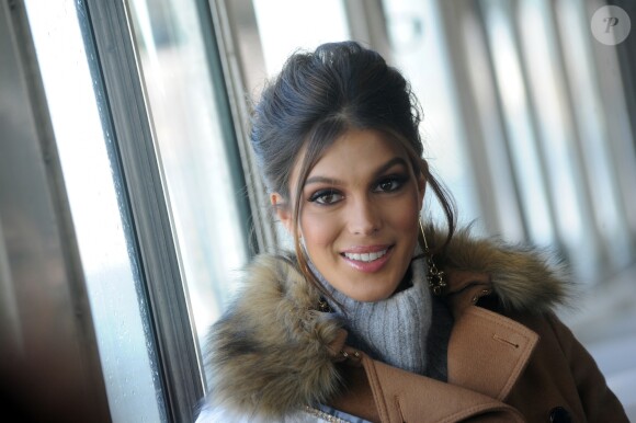 Miss Univers 2016 Iris Mittenaere et Miss USA 2016 Deshauna Barber sont allées se balader en bateau au départ du ponton 78 à New York, le 10 février 2017