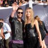 Adam Levine et sa femme Behati Prinsloo - Cérémonie des MTV Video Music Awards à Inglewood. Le 24 août 2014.