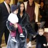 Kim Kardashian est allée déjeuner au restaurant Cipriani avec ses enfants North, Saint et son meilleur ami Jonathan Cheban à New York. Le 1er février 2017