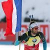 Martin Fourcade a été sacré champion du monde de poursuite aux Mondiaux de biathlon à Hochfilzen, Autriche, le 12 février 2017.