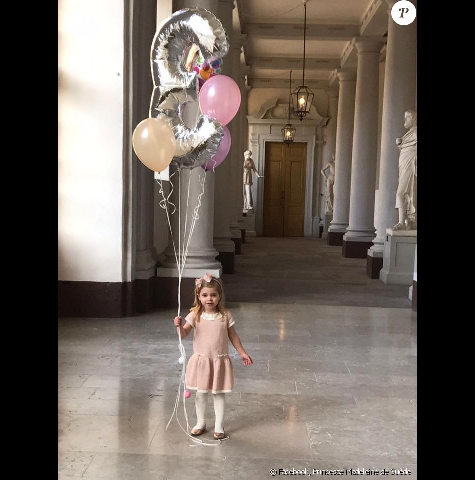 Photo de la princesse Leonore de Suède, en marge d&#039;un shooting par Brigitte Grenfeldt, partagée sur Facebook par sa mère la princesse Madeleine pour son 3e anniversaire, le 20 février 2017.