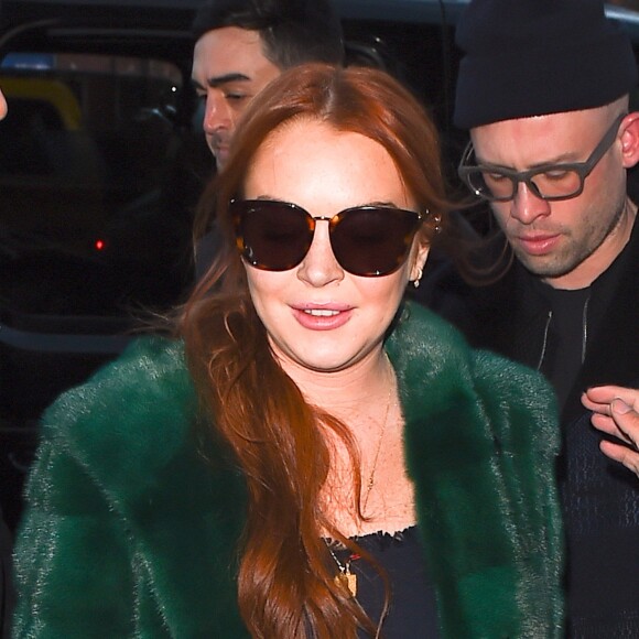 Lindsay Lohan dans les rues de New York le 13 février 2017