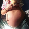 Alexia Mori (Secret Story 7) très enceinte, le 20 février 2017.