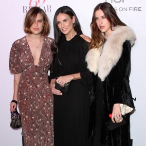 Tallulah Belle Willis, Demi Moore et Scout LaRue Willis - Photocall de la soirée des 150 ans du magazine Harpers's Bazar à Los Angeles, le 27 Janvier 2017.