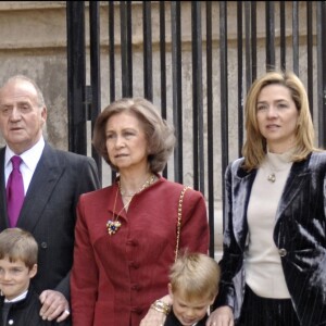 La famille royale d'Espagne à Palma de Majorque lors des vacances de Pâques 2008