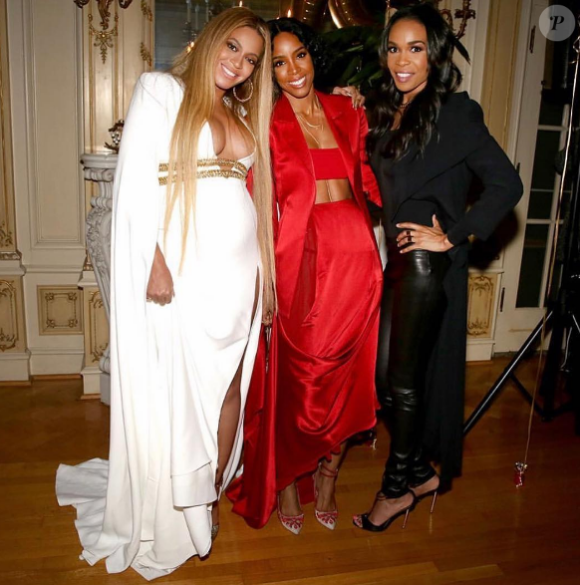 Beyoncé, Kelly Rowland et Michelle Williams reforment les Destiny's Child après la cérémonie des Grammy Awards, à Los Angeles, le 12 février 2017.