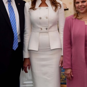 Donald Trump avec sa femme Melania Trump et Benyamin Netanyahou et sa femme Sara - Le premier ministre israélien Benyamin Netanyahou rencontre le président américain Donald Trump à la Maison Blanche, Washington le 15 février 2017.