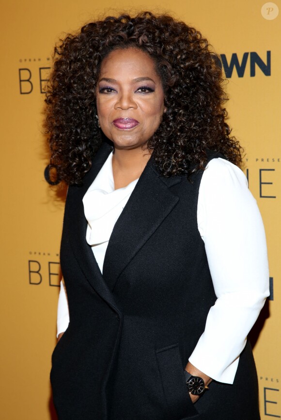 Oprah Winfrey à la présentation de l'émission "Belief" à New York, le 14 octobre 2015.