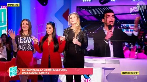Marie Garet, Ayem Nour, Aurélie Van Daelen et Julien Castaldi - "Mad Mag" de NRJ12, vendredi 24 février 2017
