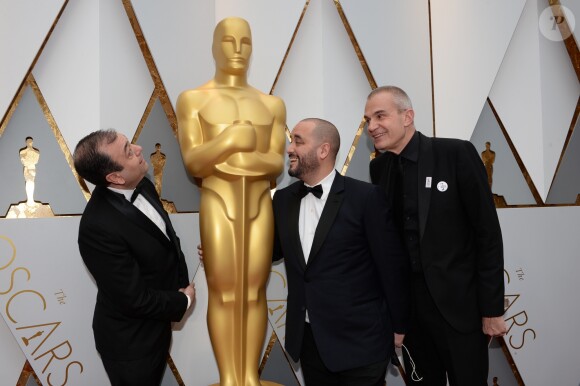 Laurent Weil, Jérôme Commandeur et Didier Allouch sur le tapis rouge des Oscars 2017.