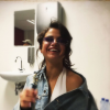 Selena Gomez dans les coulisses du concert de son amoureux The Weeknd à Amsterdam. Photo publiée sur Instagram le 24 février 2017