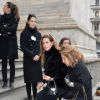Francesca Versace, Cristiana Versace - Arrivée des personnalités à la cérémonie religieuse en l'honneur de Franca Sozzani (rédactrice en chef de Vogue Italie décédée le 22 décembre 2016) à Milan, le 27 février 2017