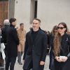 Benedetta Mazzini, Neil Barrett - Arrivée des personnalités à la cérémonie religieuse en l'honneur de Franca Sozzani (rédactrice en chef de Vogue Italie décédée le 22 décembre 2016) à Milan, le 27 février 2017