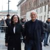 Francesca De Stefano et son mari Santo Versace - Arrivée des personnalités à la cérémonie religieuse en l'honneur de Franca Sozzani (rédactrice en chef de Vogue Italie décédée le 22 décembre 2016) à Milan, le 27 février 2017