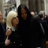 Santo Versace, Donatella Versace, Naomi Campbell - Intérieur - Cérémonie religieuse en l'honneur de Franca Sozzani (rédactrice en chef de Vogue Italie décédée le 22 décembre 2016) à Milan, le 27 février 2017.