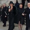 Kate Moss, Stella McCartney - Sortie de la cérémonie religieuse en l'honneur de Franca Sozzani (rédactrice en chef de Vogue Italie décédée le 22 décembre 2016) à Milan, le 27 février 2017.