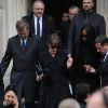 Carla Bruni-Sarkozy, Naomi Campbell - Sortie de la cérémonie religieuse en l'honneur de Franca Sozzani (rédactrice en chef de Vogue Italie décédée le 22 décembre 2016) à Milan, le 27 février 2017.