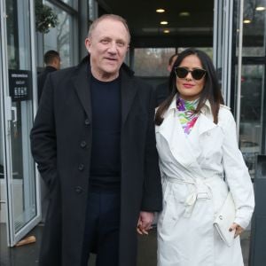 François-Henri Pinault et son épouse Salma Hayek - Défilé Balenciaga (collection automne-hiver 2017) à l'Espace Champerret. Paris, le 5 mars 2017. © CVS/Veeren/Bestimage