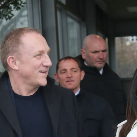 François-Henri Pinault et son épouse Salma Hayek - Défilé Balenciaga (collection automne-hiver 2017) à l'Espace Champerret. Paris, le 5 mars 2017. © CVS/Veeren/Bestimage