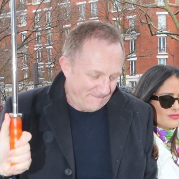 François-Henri Pinault et son épouse Salma Hayek - Défilé Balenciaga (collection automne-hiver 2017) à l'Espace Champerret. Paris, le 5 mars 2017. © CVS/Veeren/Bestimage