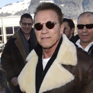 Arnold Schwarzenegger - Célébrités lors de la manche de coupe du monde de descente à ski de Kitzbühel le le 21 janvier 2017