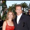 Arnold Schwarzenegger et Maria Shriver au Festival de Cannes le 17 mai 2003
