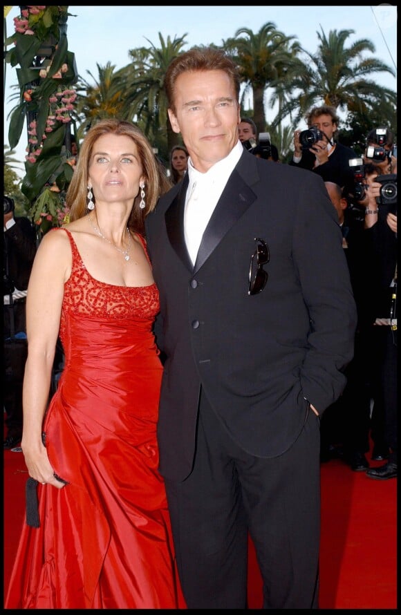 Arnold Schwarzenegger et Maria Shriver au Festival de Cannes le 17 mai 2003