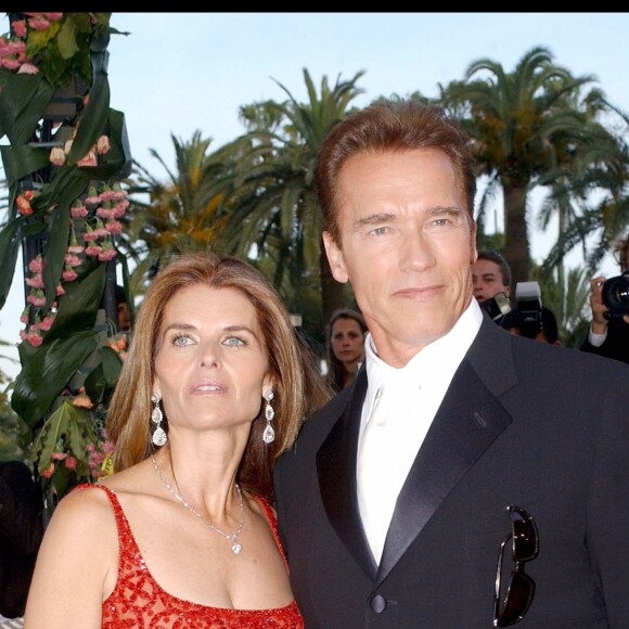 Arnold Schwarzenegger et Maria Shriver au Festival de Cannes le 17 mai 2003