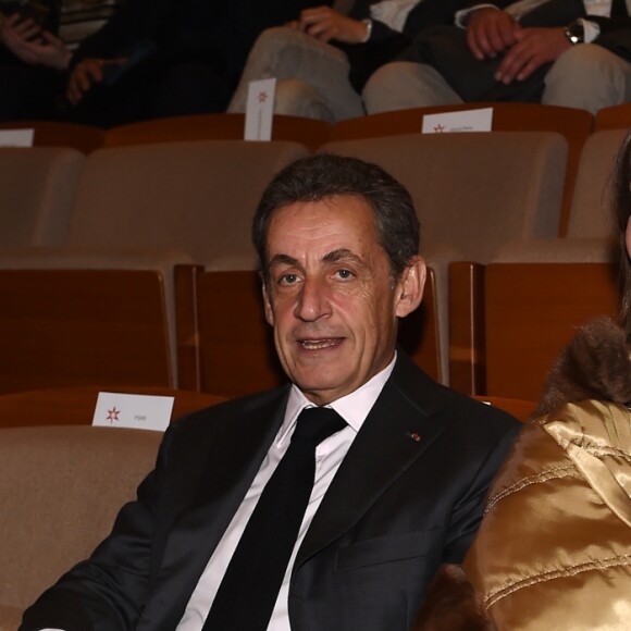 Nicolas Sarkozy et sa femme Carla Bruni-Sarkozy - Présentation du nouveau livre de Marisa Bruni Tedeschi "Mes chères filles, je vais vous raconter" à Turin en Italie le 6 mars 2017.