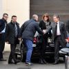 Exclusif - Nicolas Sarkozy et sa femme Carla Bruni arrivent à l'aéroport de Turin en Italie pour la présentation du nouveau livre de Marisa Bruni Tedeschi "Mes chères filles, je vais vous raconter" à Turin en Italie le 6 mars 2017.