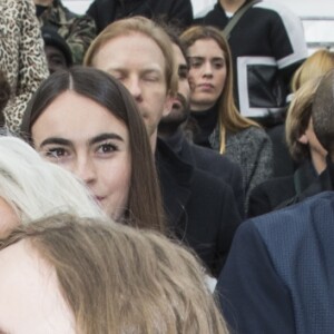 Pharrell Williams et Lily-Rose Depp - People au défilé de mode prêt-à-porter automne-hiver 2017/2018 "Chanel" au Grand Palais à Paris le 7 mars 2017. © Olivier Borde/ Bestimage